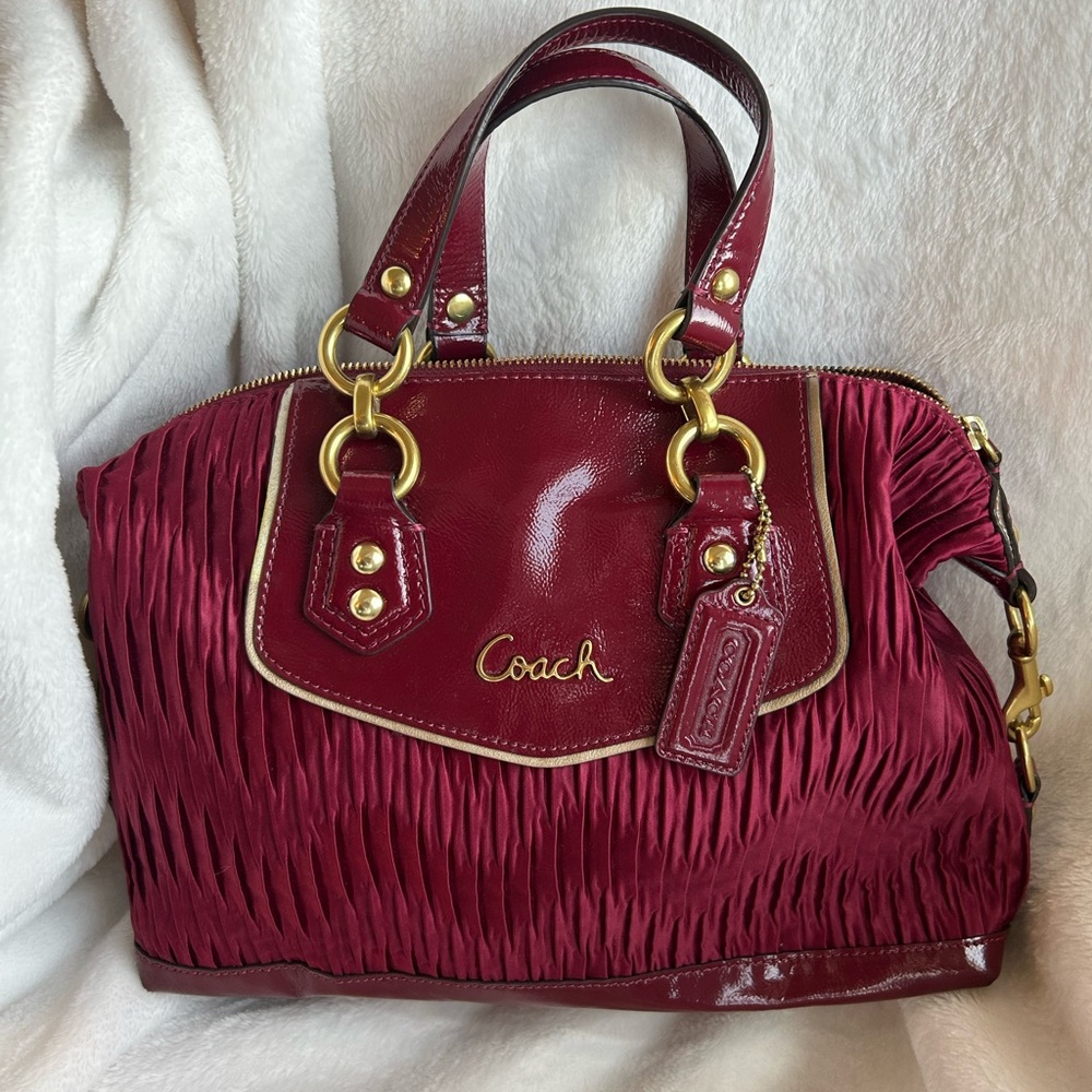 Brand New Coach Ashley Gathered Satchel